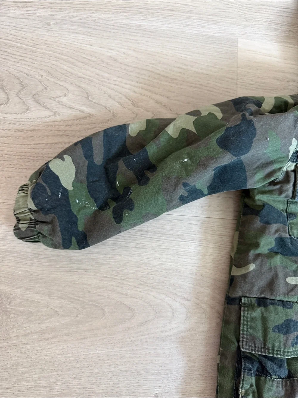 Kids Camo Hooded Jacket - Green Camouflage